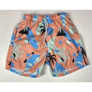 BOARDIES APPAREL Men's Size Medium  Geo Palm Mesh Quick Dry Swim Shorts